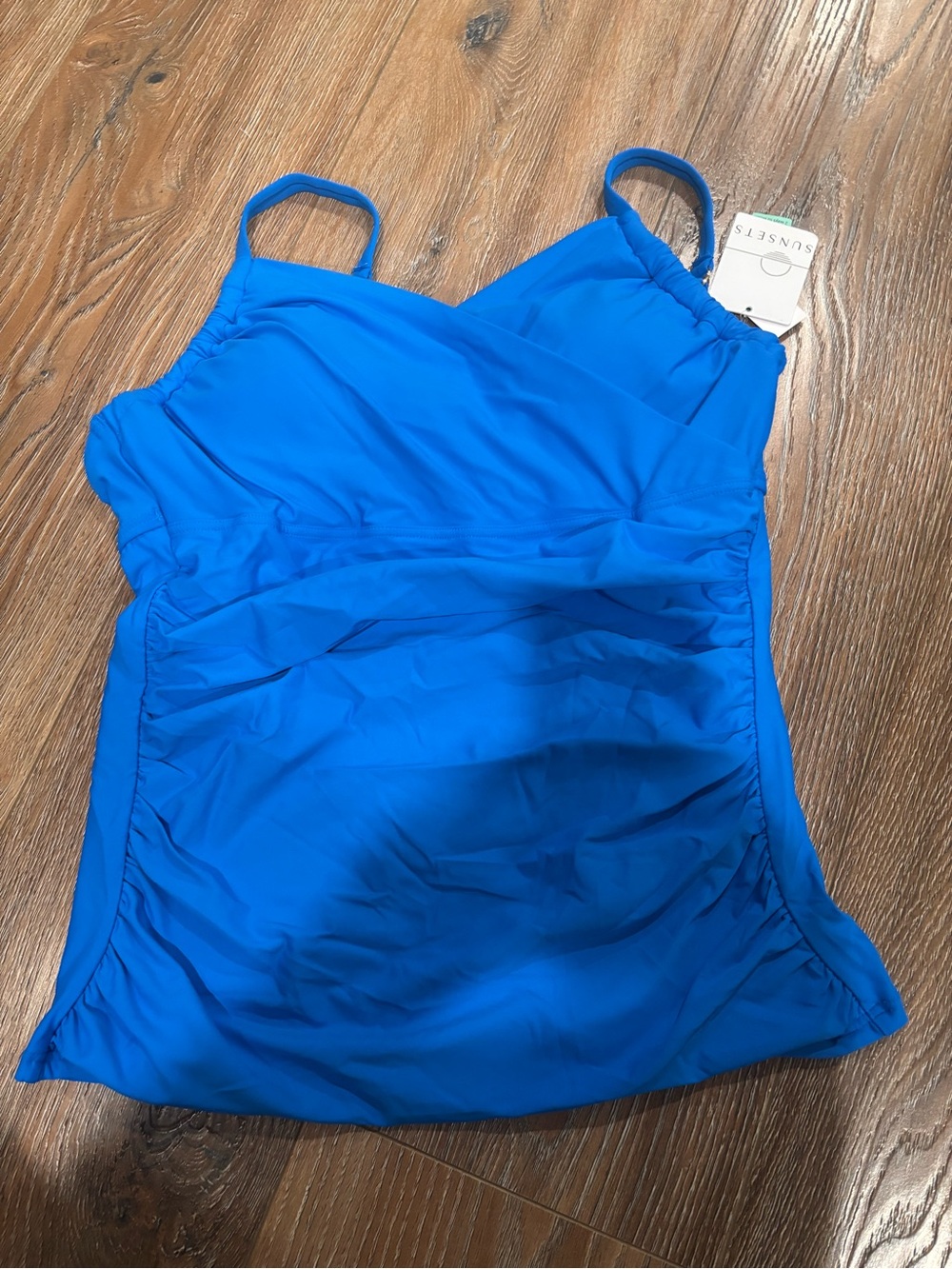 Sunsets Women’s Royal Blue Ruched Tankini Top